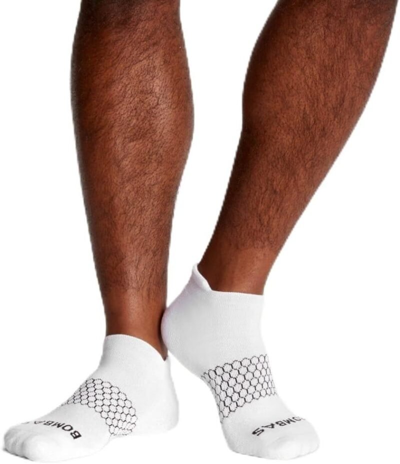 BOMBAS Men's Originals Ankle Socks White Large (4 Pair)