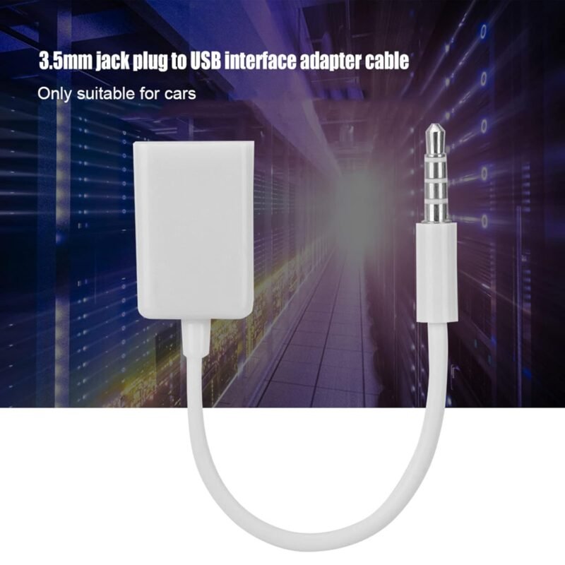 ASHATA Audio Cable 3.5mm Male to USB Female, USB Female to Aux Jack Male Audio Cable 3.5mm Auxiliary Adapter Converter Cable for Stereo Car with AUX Audio Jack - Image 2