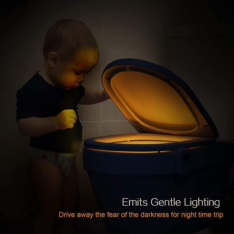 Chunace 4 Pack Rechargeable Toilet Night Light with Motion Activated Sensor, 16 Colors LED Nightlight Inside Bowl, Cool Stuff for Bathroom Decor Accessories, Unique & Funny Gadgets for Men/Kids 2025 - Image 4