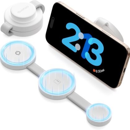 2025 Travel Magnetic Wireless Mag-Safe MagGo UFO 3 in 1 Charging Station for Apple Multiple Devices - Fast Charger iPhone 16 15 14 13 12 Pro Max Plus, Charging Pad for Apple Watch Air Pods (White)