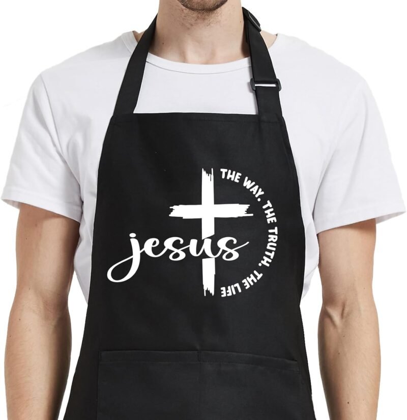 Funny Aprons for Men, Adjustable Mens apron for Grilling BBQ Cooking Grill Kitchen Chef, Birthday Gifts for Men Him