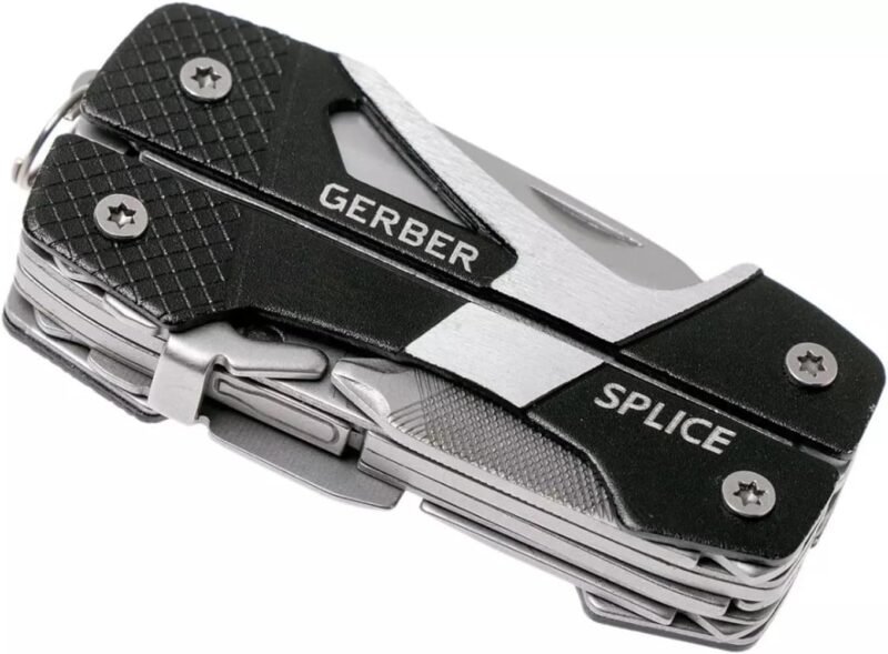 Gerber Gear Splice Pocket Knife EDC Multitool with Blade, Scissors, Screwdriver and Bottle Opener, Black - Image 3