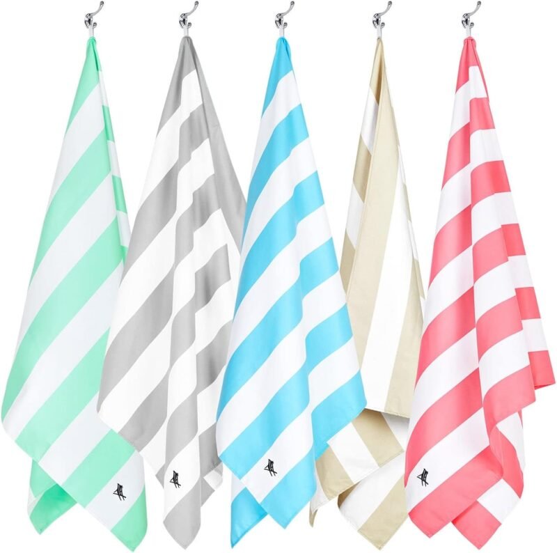 Dock & Bay Beach Towel - Quick Dry, Sand Free - Compact, Lightweight - 100% Recycled - Includes Bag - Cabana Light - Goa Grey - Large (160x90cm, 63x35) - Image 10