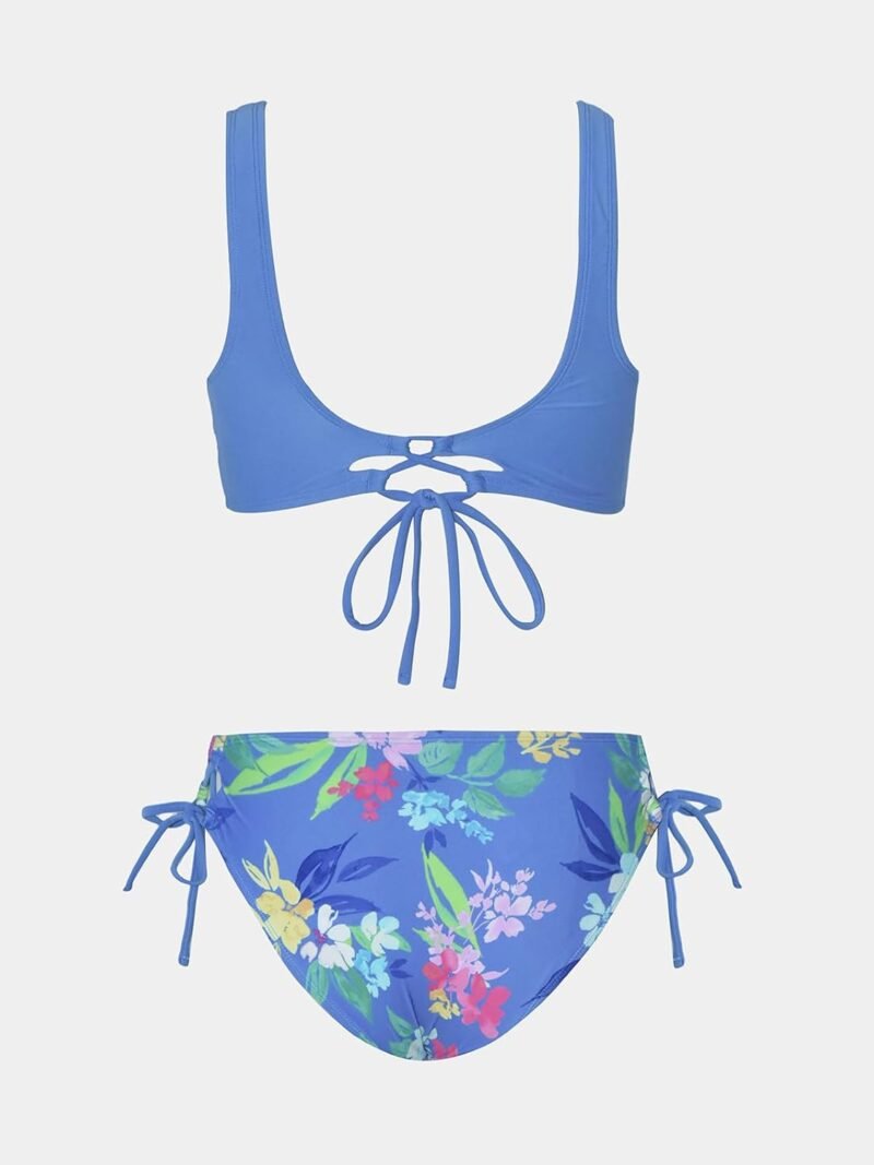 CUPSHE Women's Bikini Swimsuit Front Cross Lace Up Two Piece Bathing Suit - Image 7