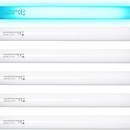 6 Pack T8F10W BL 10W Replacement Bulbs T8 10 Watts Fluorescent Tube for 20W Device 13 Inch 365-nm Black Light