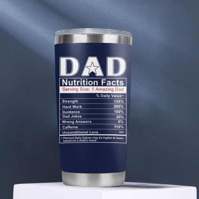 Worlds Best Dad Ever Tumbler Cup Fathers Day Christmas Birthday Gifts for Dad Papa from Daughter Son 20 OZ Coffee Mug - Image 2