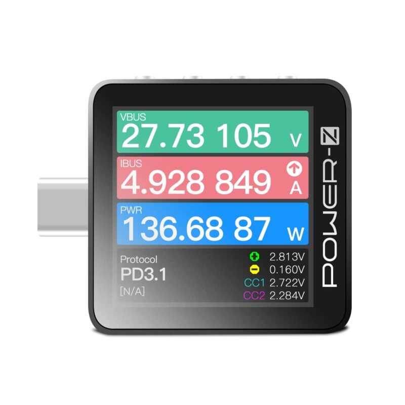 Power-Z KM003C Portable USB-C Fast Charging Tester PD3.1 QC5.0 Digital Voltmeter & Ammeter Power Bank Tester