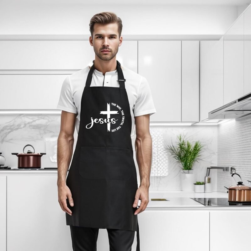 Funny Aprons for Men, Adjustable Mens apron for Grilling BBQ Cooking Grill Kitchen Chef, Birthday Gifts for Men Him - Image 5