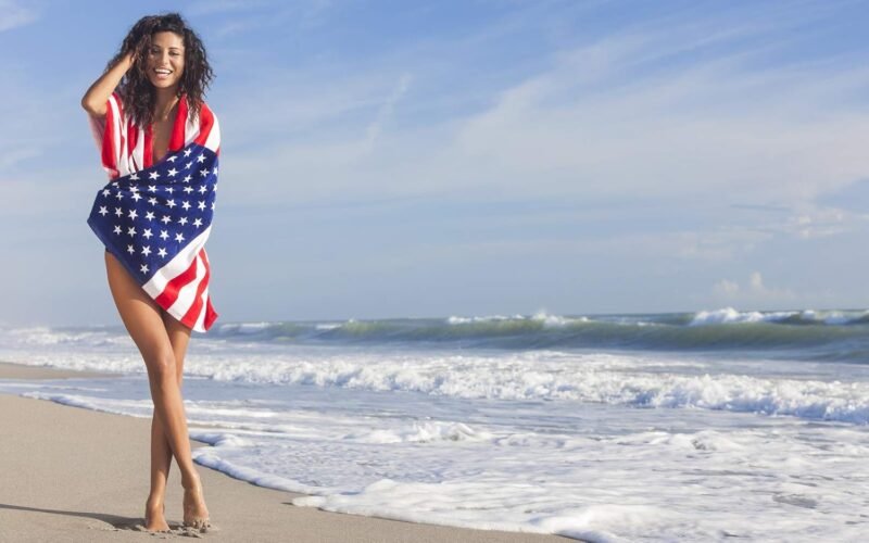 Beach Collection American Flag Soft Towel 40”x60” (Large, Beach Towel Set of 2) - Image 3
