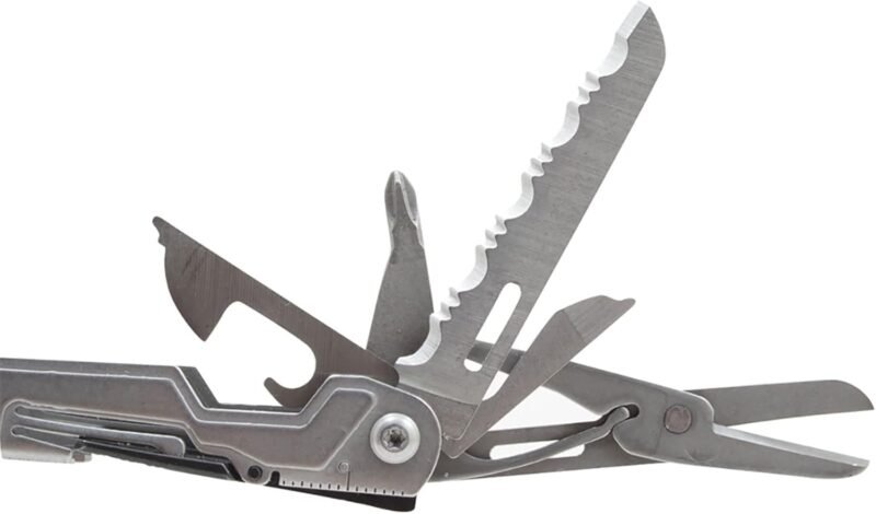SOG PowerPint Mini Compact Stainless Steel Multi-Tool |18 Lightweight Specialty Tools & SOG Multitool Pliers Pocket Knife, Stone Wash - Image 6