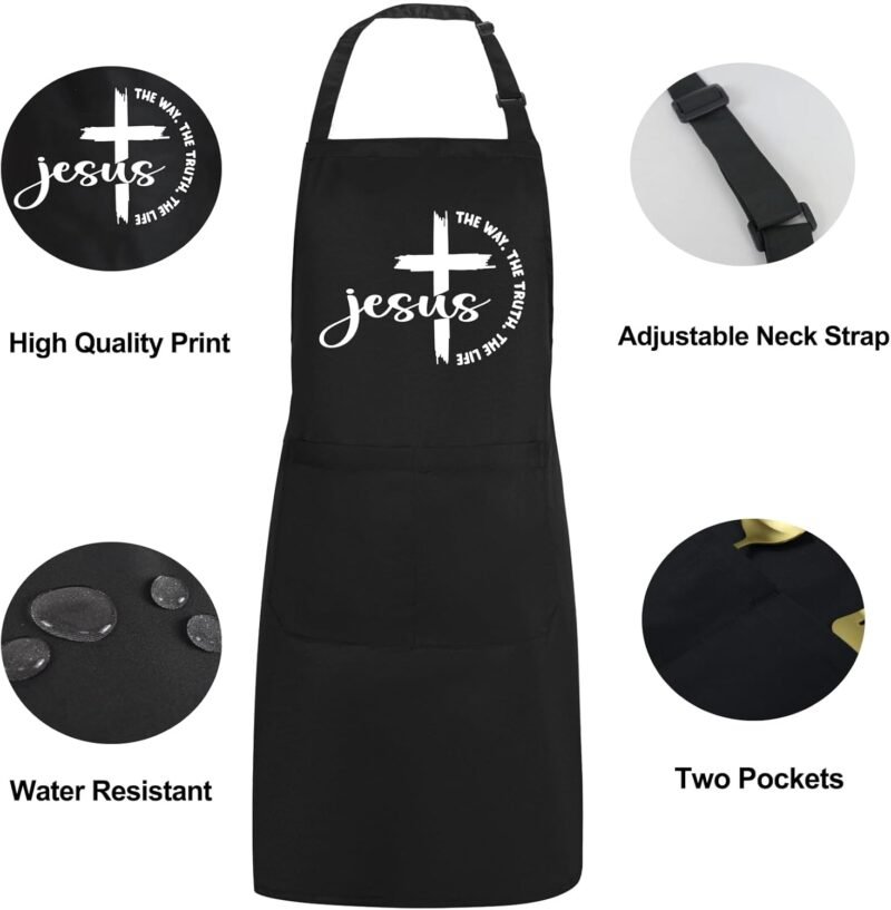 Funny Aprons for Men, Adjustable Mens apron for Grilling BBQ Cooking Grill Kitchen Chef, Birthday Gifts for Men Him - Image 4