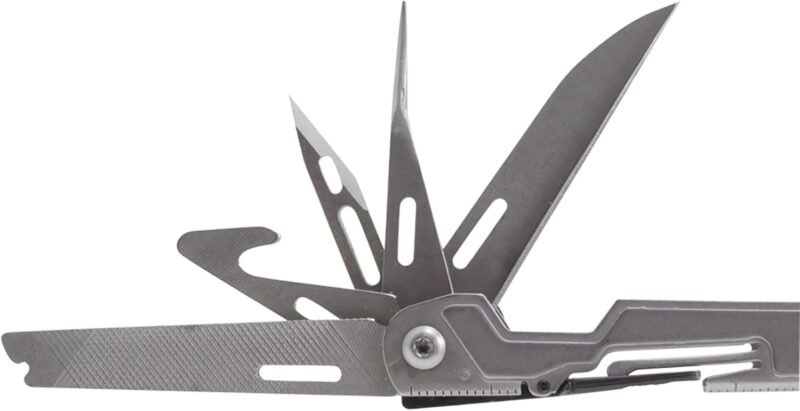 SOG PowerPint Mini Compact Stainless Steel Multi-Tool |18 Lightweight Specialty Tools & SOG Multitool Pliers Pocket Knife, Stone Wash - Image 7