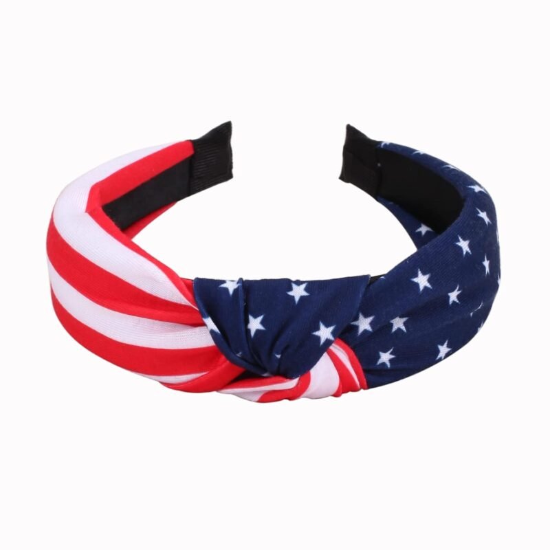 Ardorchid USA Flag Headbands American Patriotic Independence Day 4th of July Headband Red White and Blue Hair Hoop for Women Girls Gifts Hair Accessories - Image 7