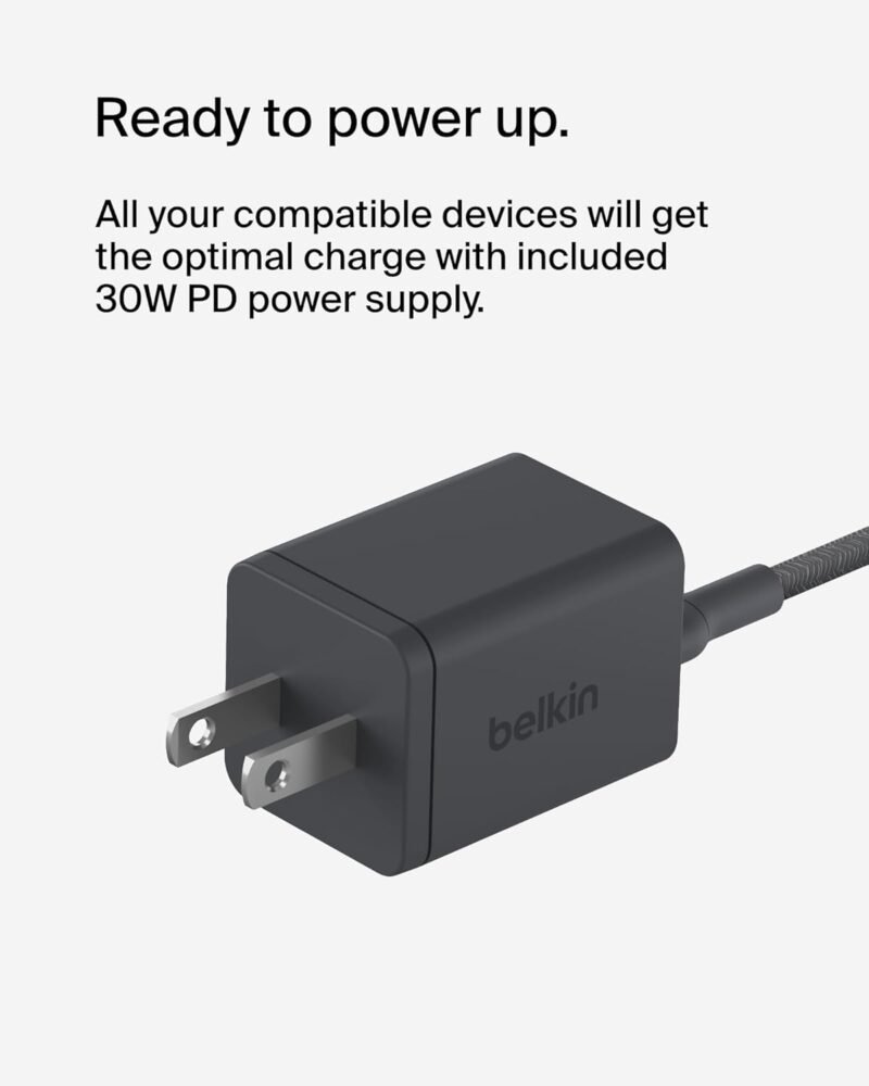 Belkin 2-in-1 MagSafe Wireless Charging Dock 15W Fast Charge iPhone Charger Compatible with iPhone 16, 15, 14, and 13 Series, AirPods, and Other MagSafe Enabled Devices, Includes Power Supply - Black - Image 6