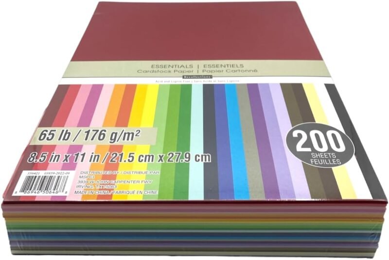 Recollections Cardstock Paper, Essentials 20 Colors - 200 Sheets 8-1/2 X 11 - Image 2