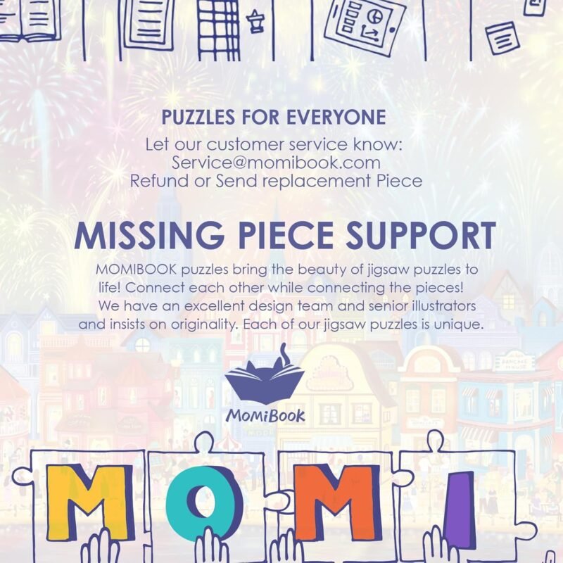 MOMIBOOK Puzzles for Adults 1000 Piece Jigsaw Puzzles of Fireworks are Gorgeous, Luminous Painting Image Difficult Challenging Hard Impossible Puzzle, Funny Toys & Games Christmas Birthday Gifts - Image 6