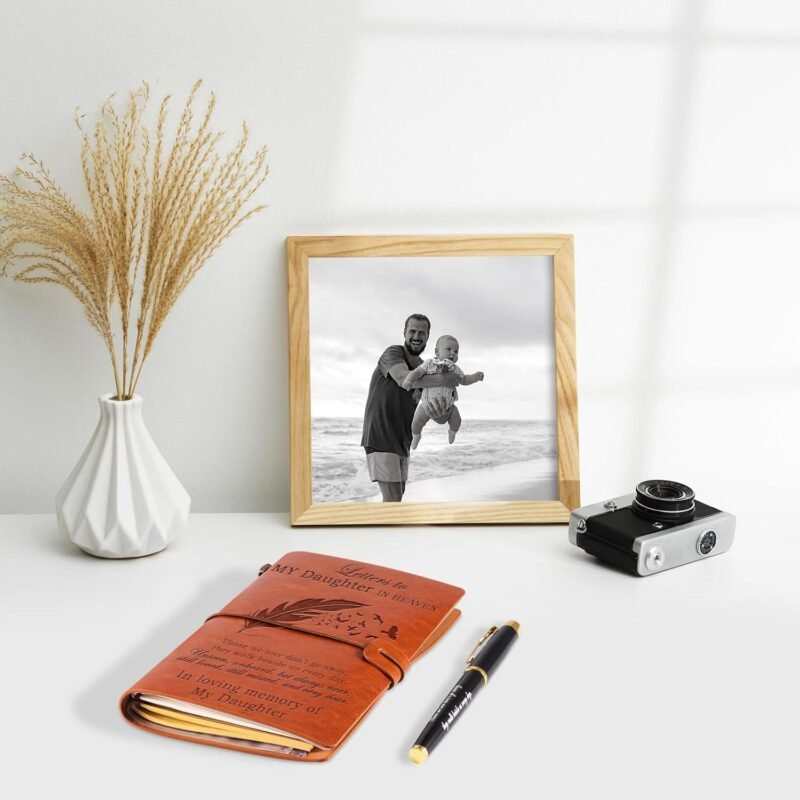 Memorial Gifts for Loss of Daughter, In Memory of Loved One Gifts Refillable Leather Journal, Grief Gifts Loss of Daughter Sympathy Gifts , Bereavement Gifts for loss of Daughter, Letters to My - Image 4