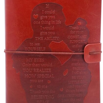 Fathers Day Gifts for Dad, Dad Birthday Gifts from Daughter, To My Dad Leather Journal Gifts, Vintage Notebook Travel Journal Gifts for Dad from Daughter, Birthday Christmas Presents for Dad Father