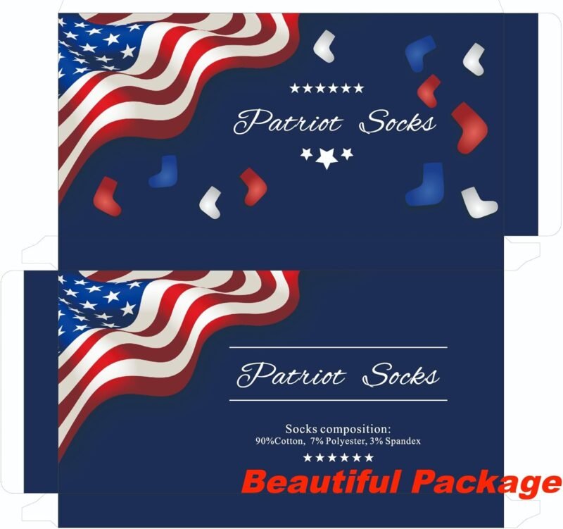 ZXGXLAW American USA Flag Socks Funny Men Women 4th July Middle Star And Stripe Patriotic Freedom Day Gifts - Image 2