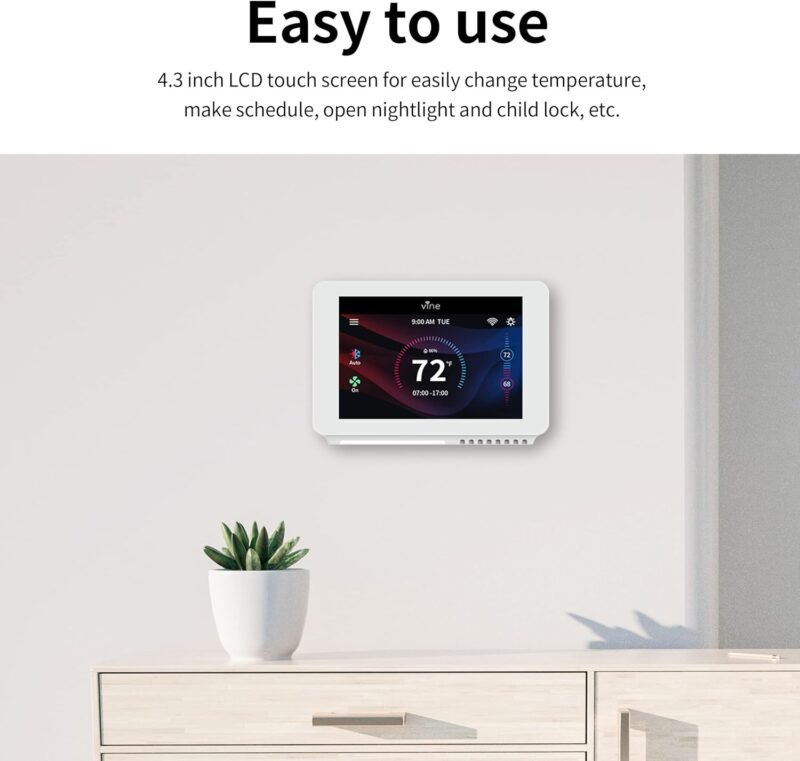 Vine Wi-Fi 7day & 8 Period Programmable Smart Home Thermostat - Wi-Fi TJ-919E, Compatible with Alexa & Google Assistant - 6th Gen… - Image 6