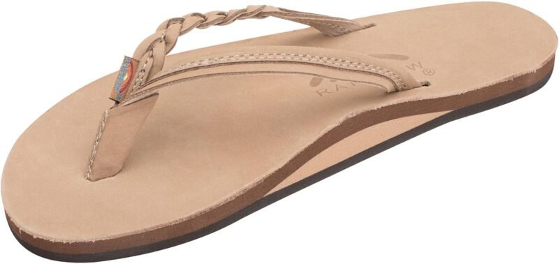 Rainbow Sandals Women’s Flirty Braidy Premier Leather w/Single Braided Strap