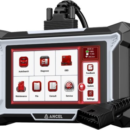 ANCEL DS100 OBD2 Scanner - ABS, SRS, Transmission & Check Engine Code Reader with 7 Reset, Oil/Brake/BMS/SAS/ETS Reset, ABS Auto Bleeding, Gear Learning, Lifetime Free Update, Online Customer Service