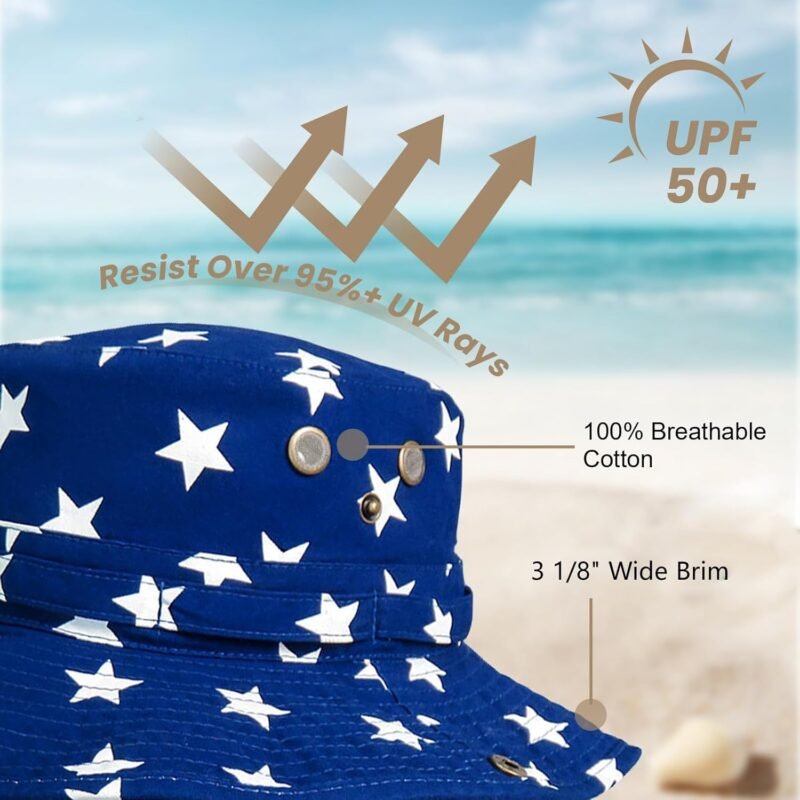 Bucket Hat Wide Brim UV Protection Sun Hat Boonie Hats Fishing Hiking Safari Outdoor Hats for Men and Women - Image 2