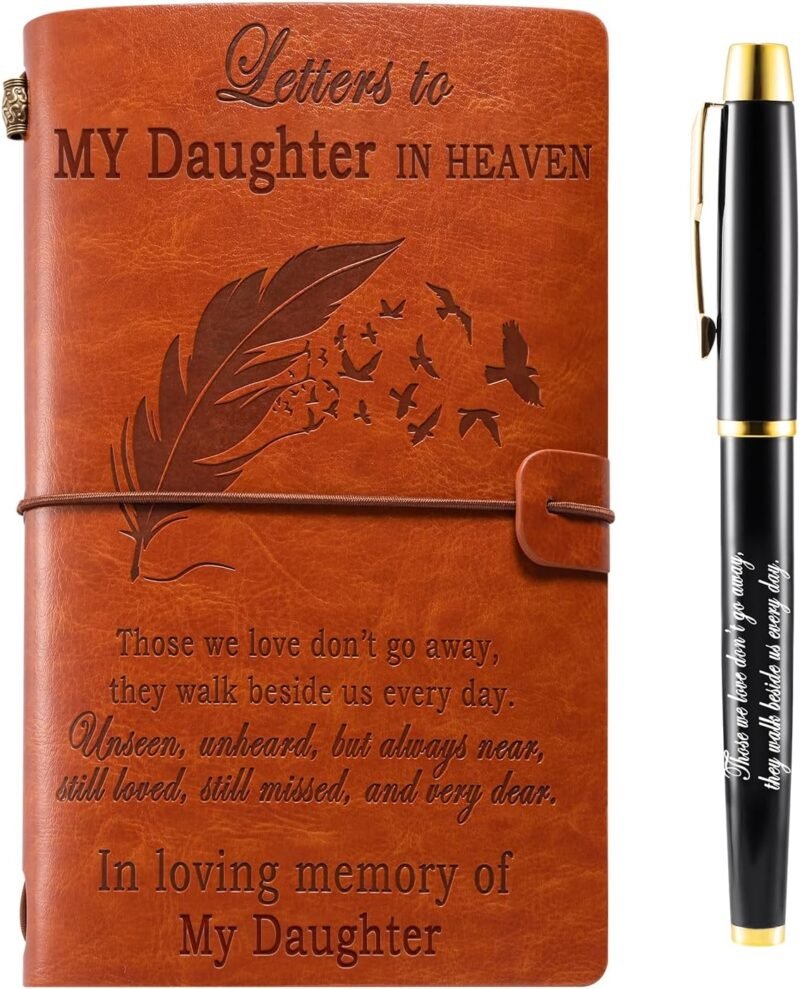Memorial Gifts for Loss of Daughter, In Memory of Loved One Gifts Refillable Leather Journal, Grief Gifts Loss of Daughter Sympathy Gifts , Bereavement Gifts for loss of Daughter, Letters to My