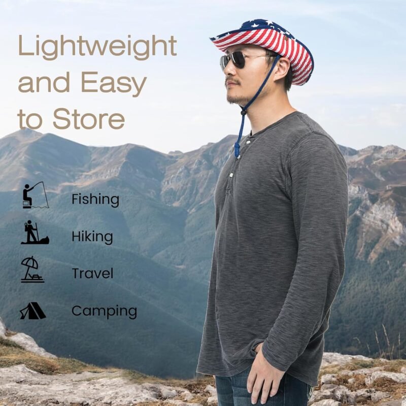 Bucket Hat Wide Brim UV Protection Sun Hat Boonie Hats Fishing Hiking Safari Outdoor Hats for Men and Women - Image 6