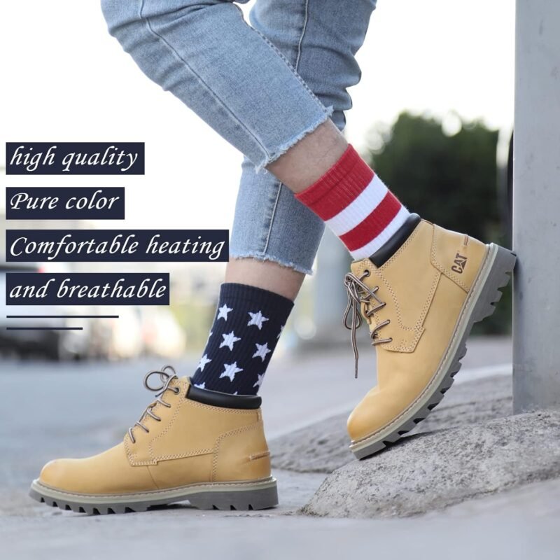 ZXGXLAW American USA Flag Socks Funny Men Women 4th July Middle Star And Stripe Patriotic Freedom Day Gifts - Image 5