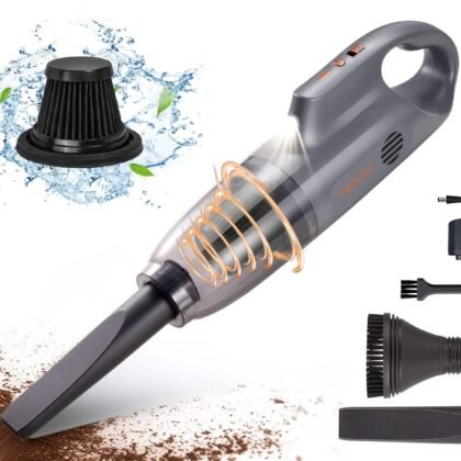 Handheld Vacuum Cordless Car Vacuum Portable, Cordless Handheld Vacuum Cleaner with Fast Charging Long Runtime Attachments Washable Filter,10KPA High Power Hand Vacuum for Car Home Office, Pet Hair