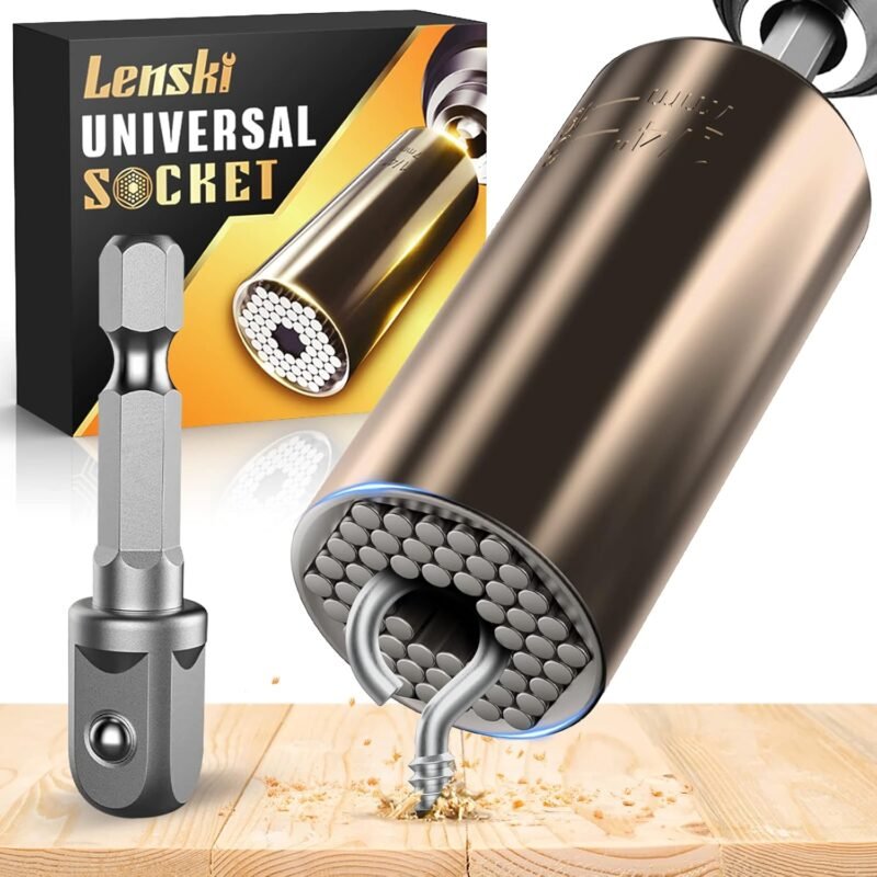 Lenski Fathers Day Gifts from Daughter Wife Son Kids, Universal Socket Father's Day Gifts for Dad Men Grandpa Husband, Dad Gifts for Fathers Day, Gifts for Dad Who Wants Nothing, Cool Gifts for Dads