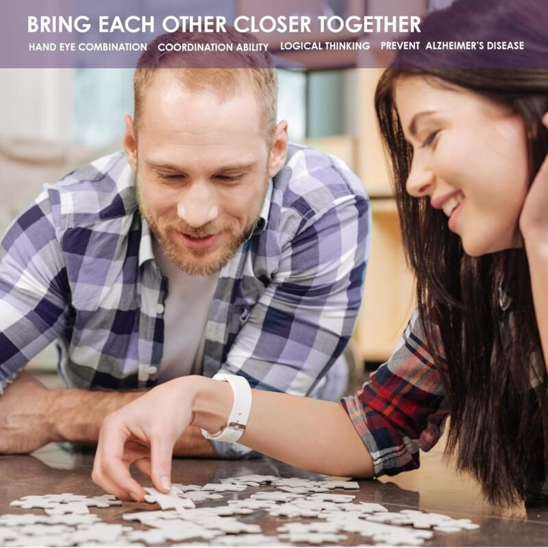 MOMIBOOK Puzzles for Adults 1000 Piece Jigsaw Puzzles of Fireworks are Gorgeous, Luminous Painting Image Difficult Challenging Hard Impossible Puzzle, Funny Toys & Games Christmas Birthday Gifts - Image 5