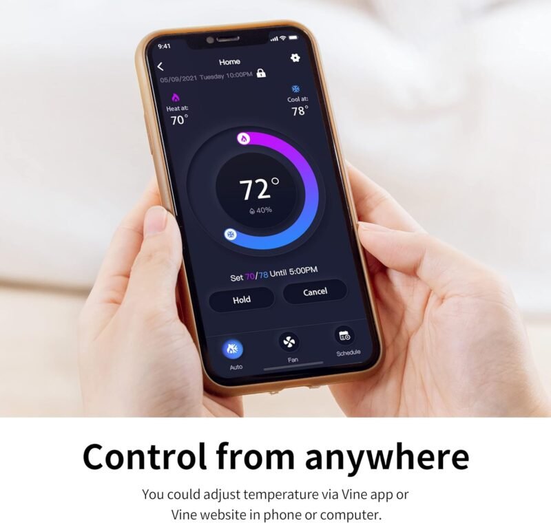 Vine Wi-Fi 7day & 8 Period Programmable Smart Home Thermostat - Wi-Fi TJ-919E, Compatible with Alexa & Google Assistant - 6th Gen… - Image 7