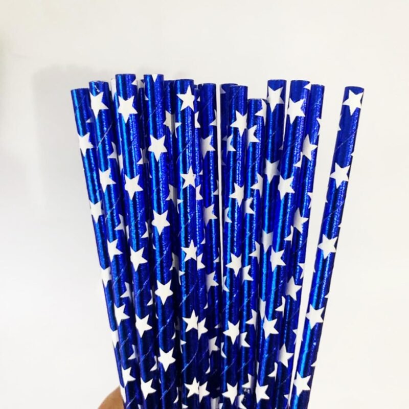 200Pcs Independence Day Paper Straws, American Flag Star Stripe Red White and Blue Drinking Straws for Memorial Day, Election Day, 4th of July Independence Day Party Supplies Decorations - Image 6
