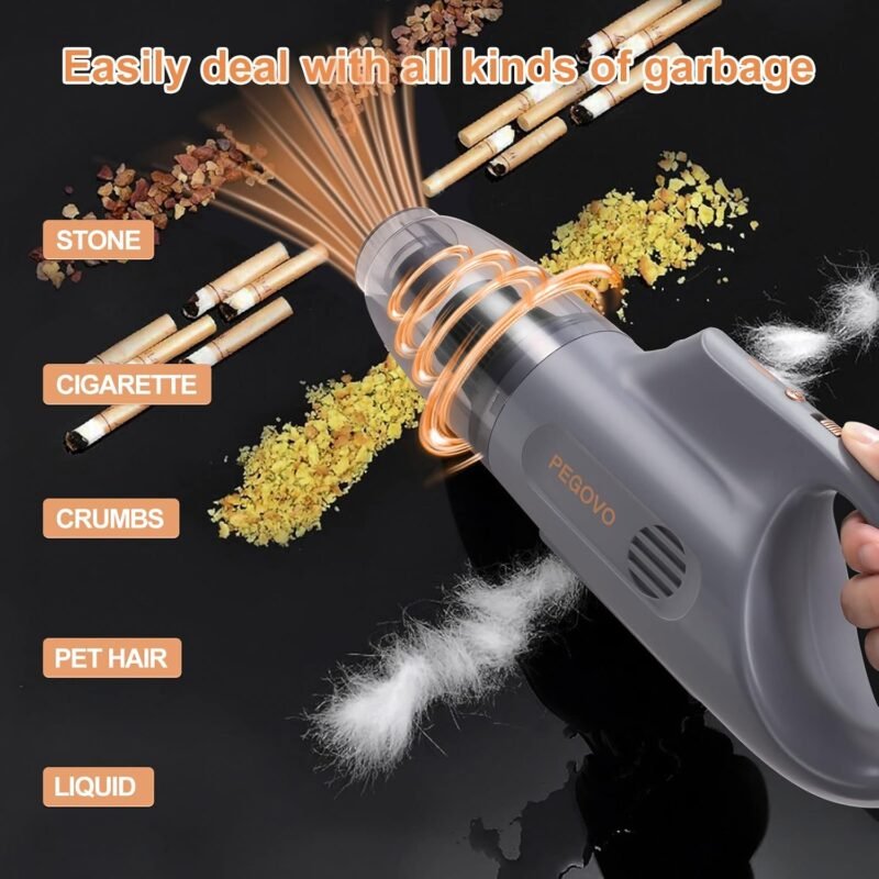 Handheld Vacuum Cordless Car Vacuum Portable, Cordless Handheld Vacuum Cleaner with Fast Charging Long Runtime Attachments Washable Filter,10KPA High Power Hand Vacuum for Car Home Office, Pet Hair - Image 3