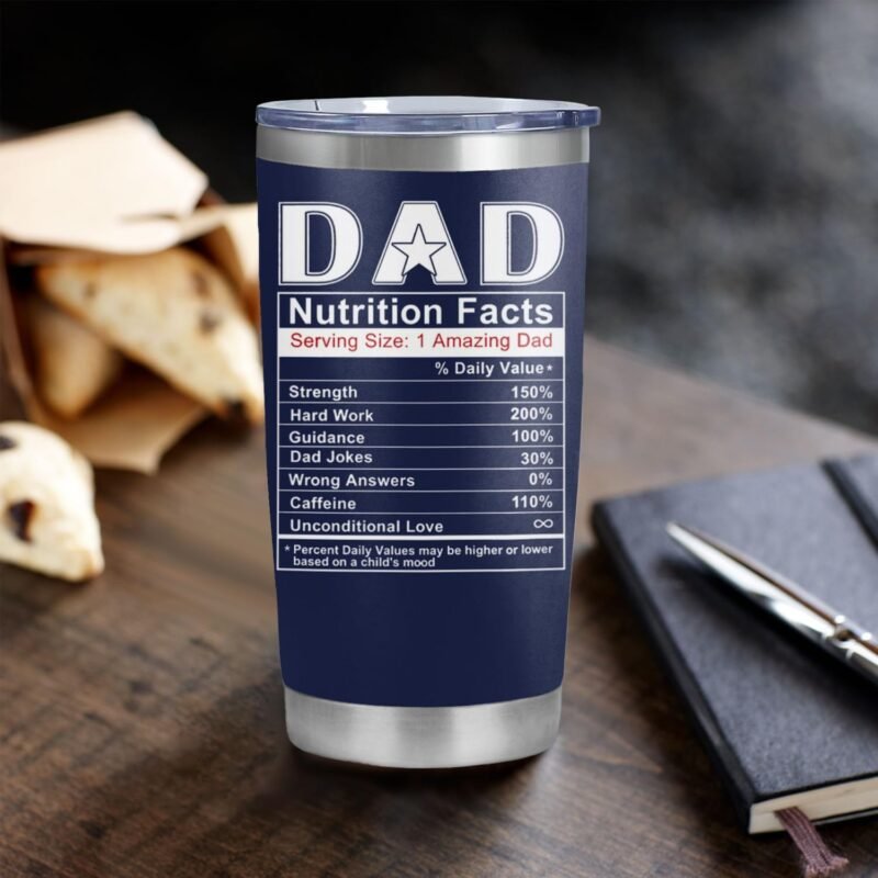 Worlds Best Dad Ever Tumbler Cup Fathers Day Christmas Birthday Gifts for Dad Papa from Daughter Son 20 OZ Coffee Mug - Image 4