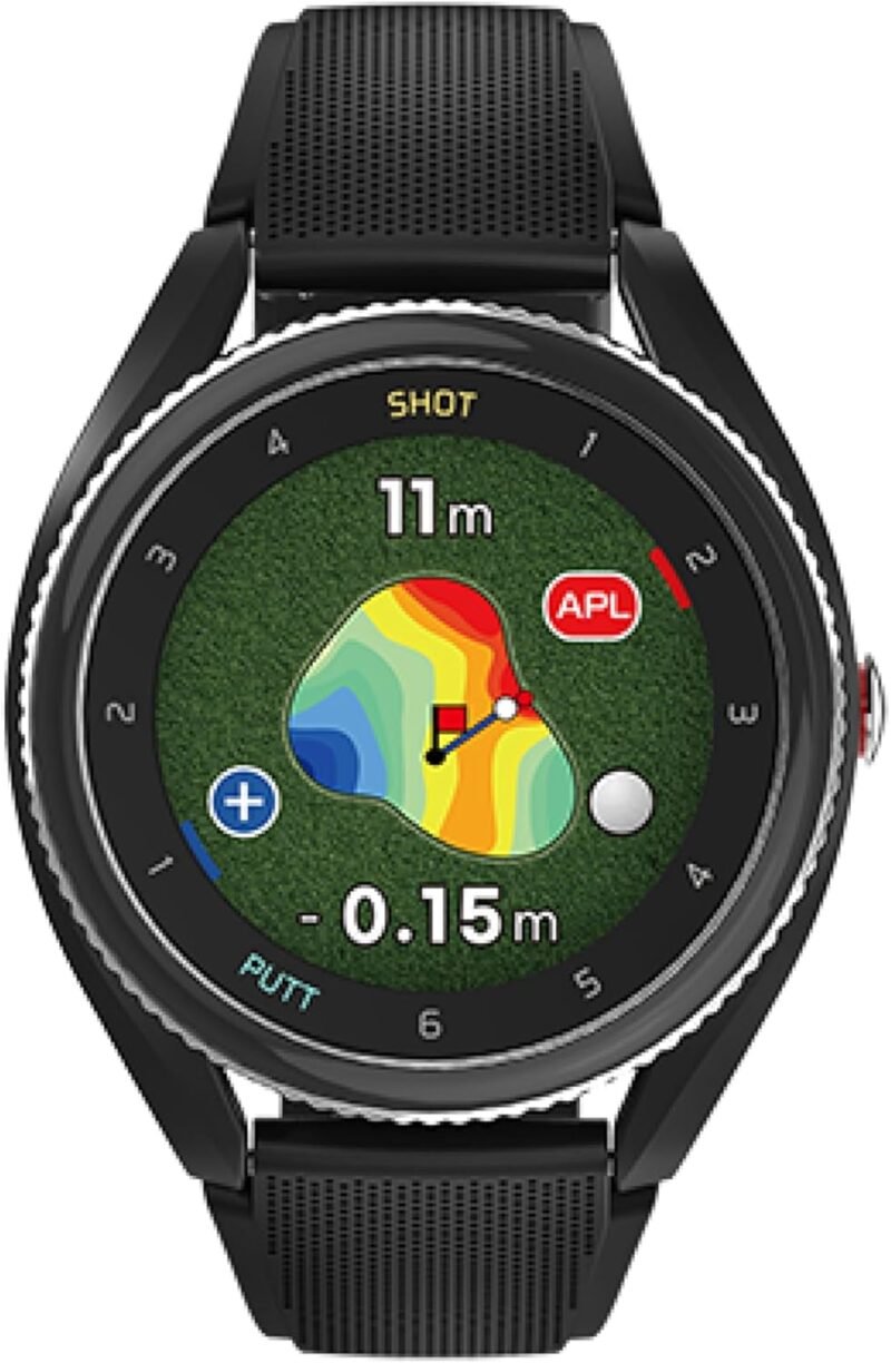 T9 BK Premium Golf GPS Watch w/Slope Mode + Free Green Undulation | Color Touchscreen | Course View | Swing Tempo | Shot & Putt Tracking | Practice Mode | 40K+ Courses V.AI 3.0 | No Fees