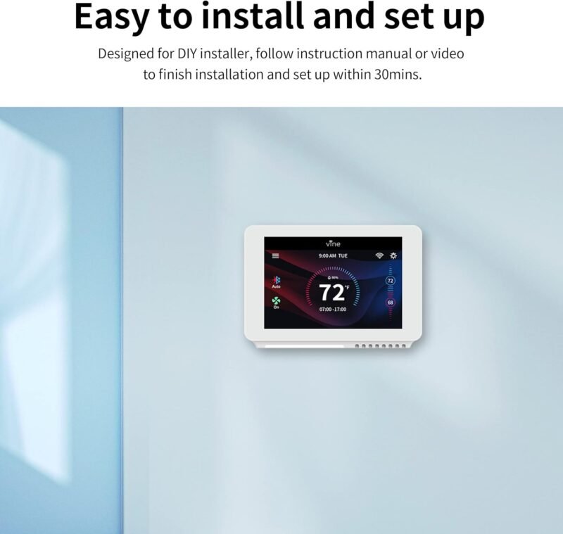Vine Wi-Fi 7day & 8 Period Programmable Smart Home Thermostat - Wi-Fi TJ-919E, Compatible with Alexa & Google Assistant - 6th Gen… - Image 5