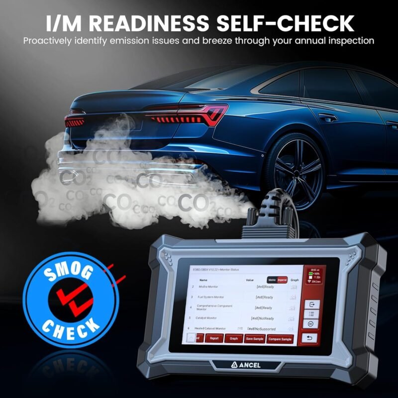 ANCEL DS100 OBD2 Scanner - ABS, SRS, Transmission & Check Engine Code Reader with 7 Reset, Oil/Brake/BMS/SAS/ETS Reset, ABS Auto Bleeding, Gear Learning, Lifetime Free Update, Online Customer Service - Image 7