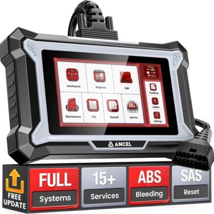 ANCEL DS200 All Systems OBD2 Scanner for ABS, SRS, Transmission Diagnostic, 15+ Reset Services, ABS Bleeding, SAS Reset, Gearbox Relearn, Full OBD2 Functions, AutoVIN, Free Lifetime WiFi Updates