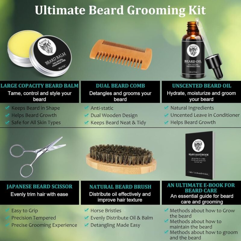 Dad Gifts for Fathers Day, Beard Oil Kit for Men's Grooming Routine, Anniversary & Birthday Gifts for Men/Him/Husband/Boyfriend/Brother/Stepdad/Grandpa, Father's Day Gifts from Daughter Wife Kids Son - Image 5