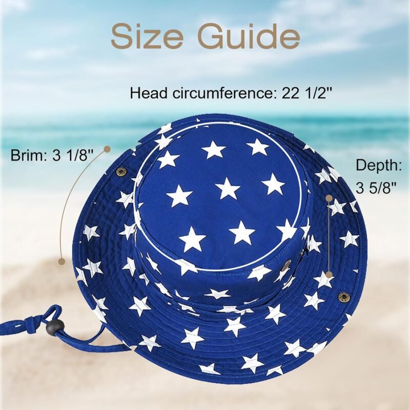 Bucket Hat Wide Brim UV Protection Sun Hat Boonie Hats Fishing Hiking Safari Outdoor Hats for Men and Women - Image 5