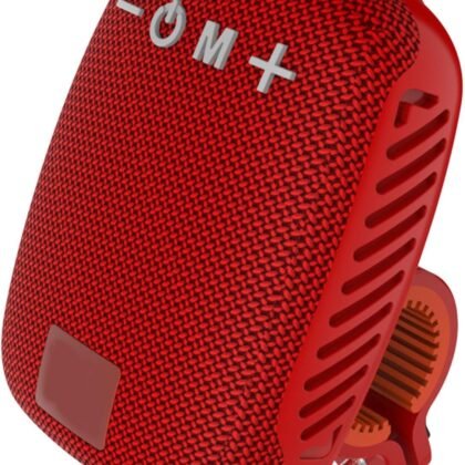 ASHATA Portable Bluetooth Speaker for Bike, Bluetooth Handlebar Speaker, Dual Pairing, FM Radio, Outdoor Speaker for Riding Bike Hiking Camping (Red)
