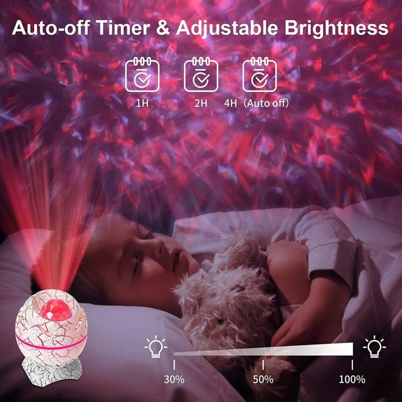 Rossetta Galaxy Projector, Star Projector for Bedroom, Night Lights for Kids Room with White Noise, Bluetooth Speaker, Timer and Remote, Room Decor, Gifts for Girls, Boys, Adults, Christmas, Birthday - Image 8