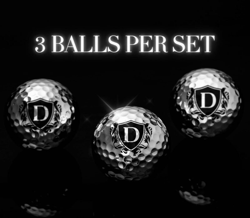 Personalized Golf Balls for Men, Unique Golf Gifts, Cool Accessories for Golfers, Golf Lovers, for Birthday and Christmas, Silver - Image 3