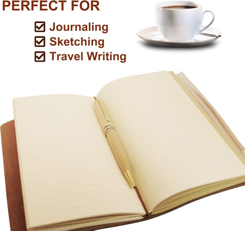 Engraved Leather Notebook To My Dad Gifts- Hand-Crafted Genuine Leather Journal for Travel Diary Journal Sketch Book - Perfect Anniversary Christmas For Dad Gifts - Image 5