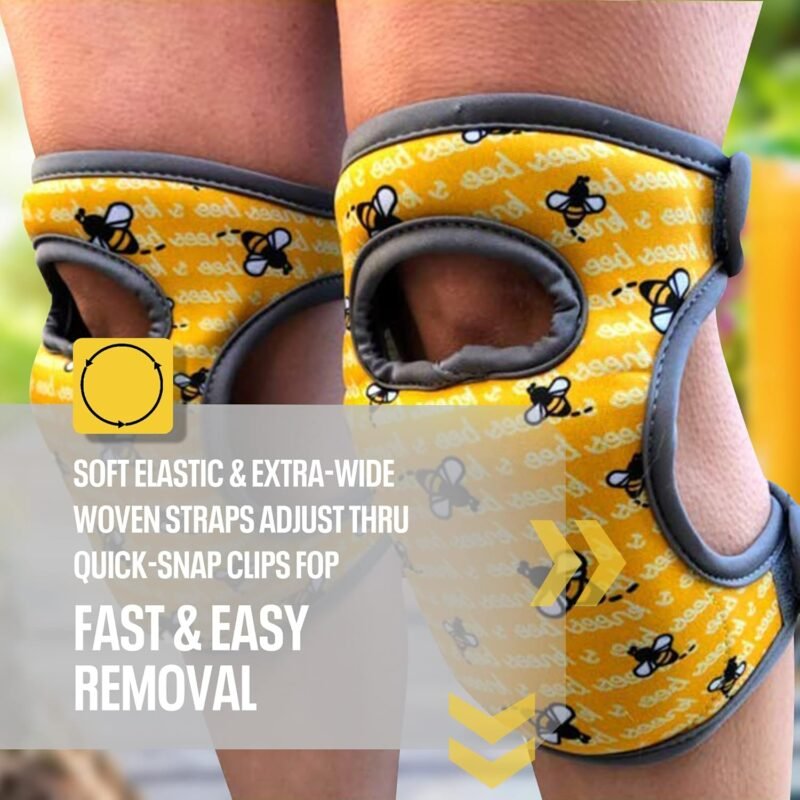 Bee's Knees Cleaning Knee Pads! Great Gift with Soft Foam and NEW LONGER Adjustable Straps, Durable and Soft Knee Protection. Water-Resistant Cleaning Floors, Working in Garden, Yoga, Gardening - Image 6