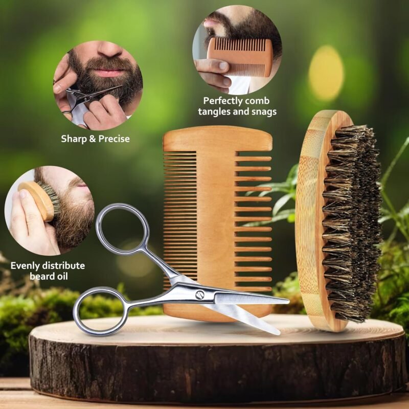 Dad Gifts for Fathers Day, Beard Oil Kit for Men's Grooming Routine, Anniversary & Birthday Gifts for Men/Him/Husband/Boyfriend/Brother/Stepdad/Grandpa, Father's Day Gifts from Daughter Wife Kids Son - Image 4