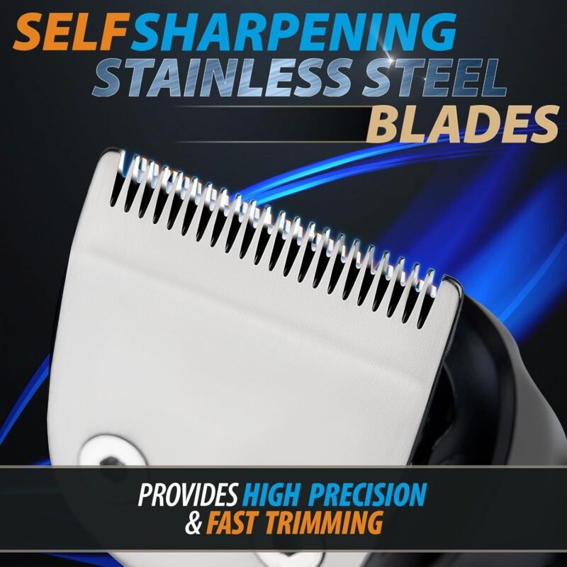 Beard Trimmer, 21 Piece All-in-One Mens Grooming Kit and Hair Clipper, Nose, Ear,Body and Face, Electric Razor with USB Recharge Dock - Image 2